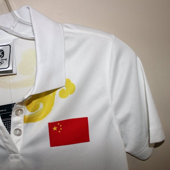 3/$118❤️Adidas Beijing 2008 Olympics TEAM CHINA 中国 Kids Polo Shirt M 165/88A - Picture 9 of 10